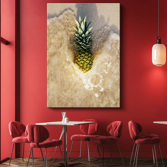 Tropikal Meyve - Ananas Kanvas Tablo
