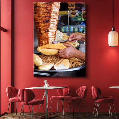 Döner Kebap - Geleneksel Et Lezzeti Kanvas Tablo