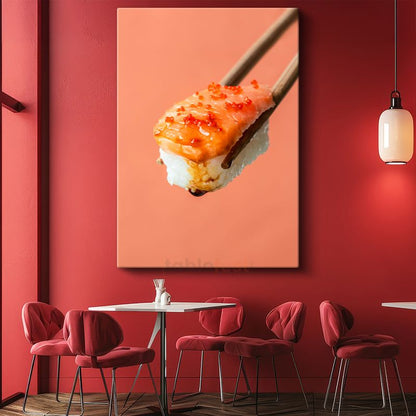 Havyarlı Sushi - Premium Deniz Mahsulleri Kanvas Tablo