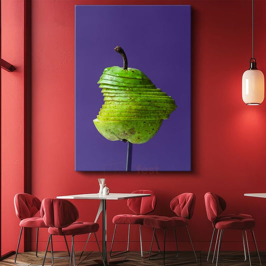 Dilimlenmiş Armut - Minimalist Sunum Kanvas Tablo