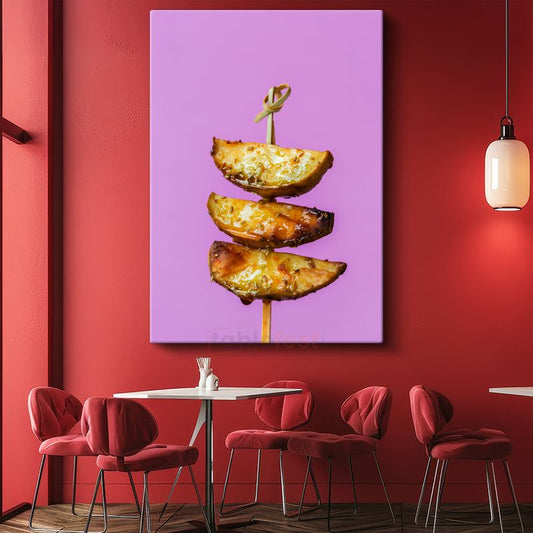 Ananas Şiş - Tropik Tatlı Ziyafet Kanvas Tablo