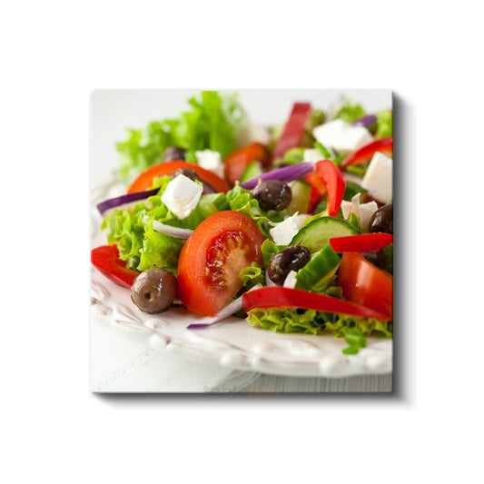Akdeniz Salatası - Taze Sebzeli Sağlıklı Sunum Kanvas Tablo
