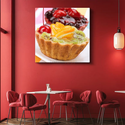Meyveli Tart - Tropikal Tatlar Şöleni Kanvas Tablo