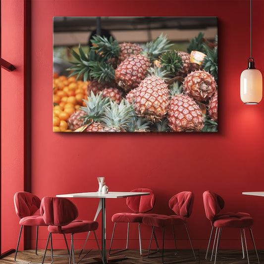Ananas Bolluğu - Taze Tropikal Meyve Kanvas Tablo