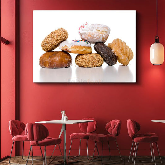 Tatlı Donutlar - Renkli Çeşitler Kanvas Tablo