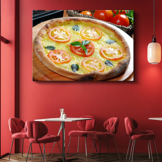Margherita Pizza - İtalyan Lezzeti Kanvas Tablo