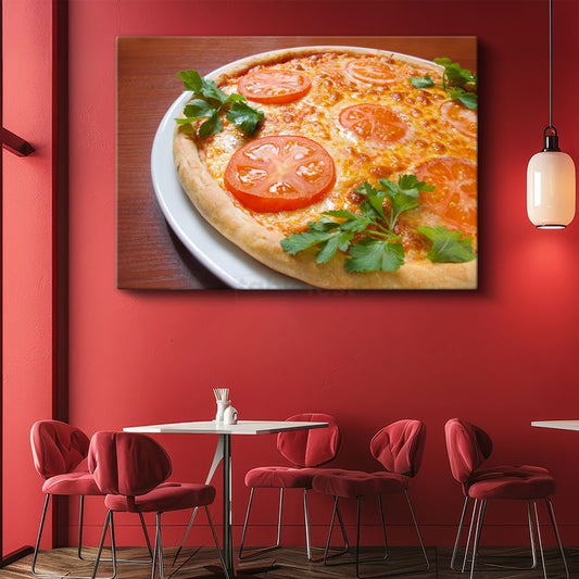 Domates Pizza - Klasik Tarif Kanvas Tablo