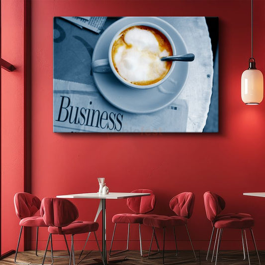 Kahve Keyfi - Kremsi Köpüklü Latte Kanvas Tablo