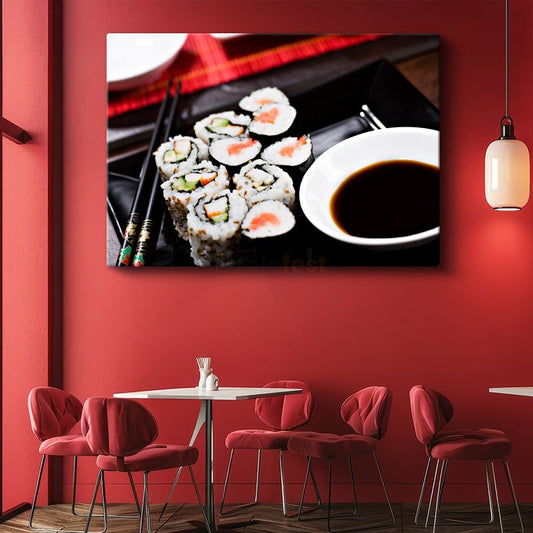 Sushi Tabağı - Geleneksel Japon Lezzeti Kanvas Tablo