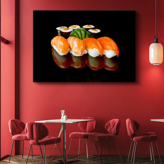 Somon Nigiri - Zarif Japon Mutfağı Sunumu Kanvas Tablo