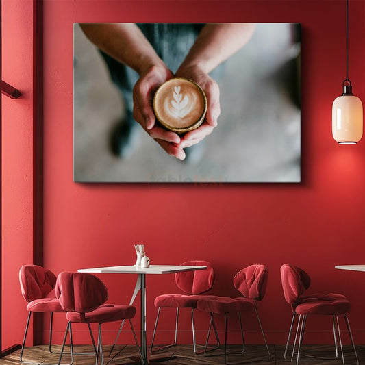 Latte Art - Kahve Sanatı Kanvas Tablo