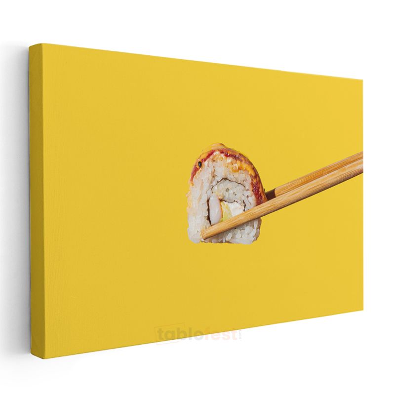 Sushi Sanatı - Çubukla Tutulmuş Japon Lezzeti Kanvas Tablo