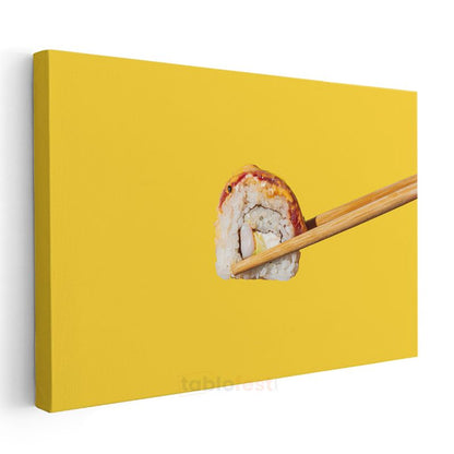 Sushi Sanatı - Çubukla Tutulmuş Japon Lezzeti Kanvas Tablo
